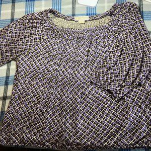 Purple Geometric Michael Kors Top Size 3X